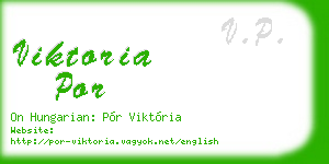 viktoria por business card